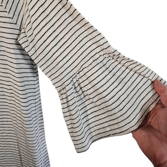 Soft Surroundings Womens Lace Yoke Stripe Tunic Dress Small Cotton Boho Classic - Picture 5 of 8